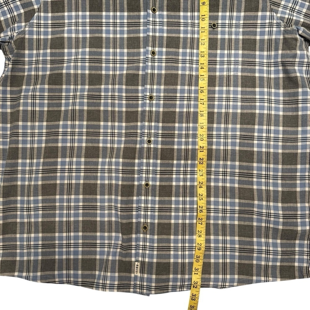 ROWM Men's Blue and Gray Plaid 100% Cotton Button Down XLT Shirt - Picture 3 of 7